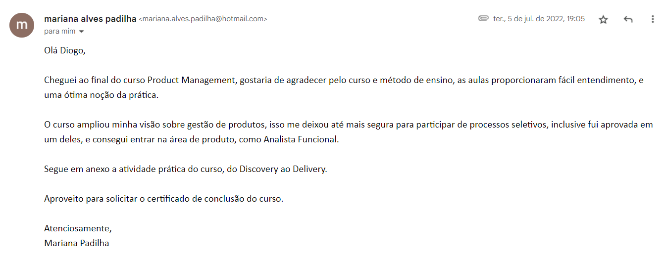 Depoimento Mariana